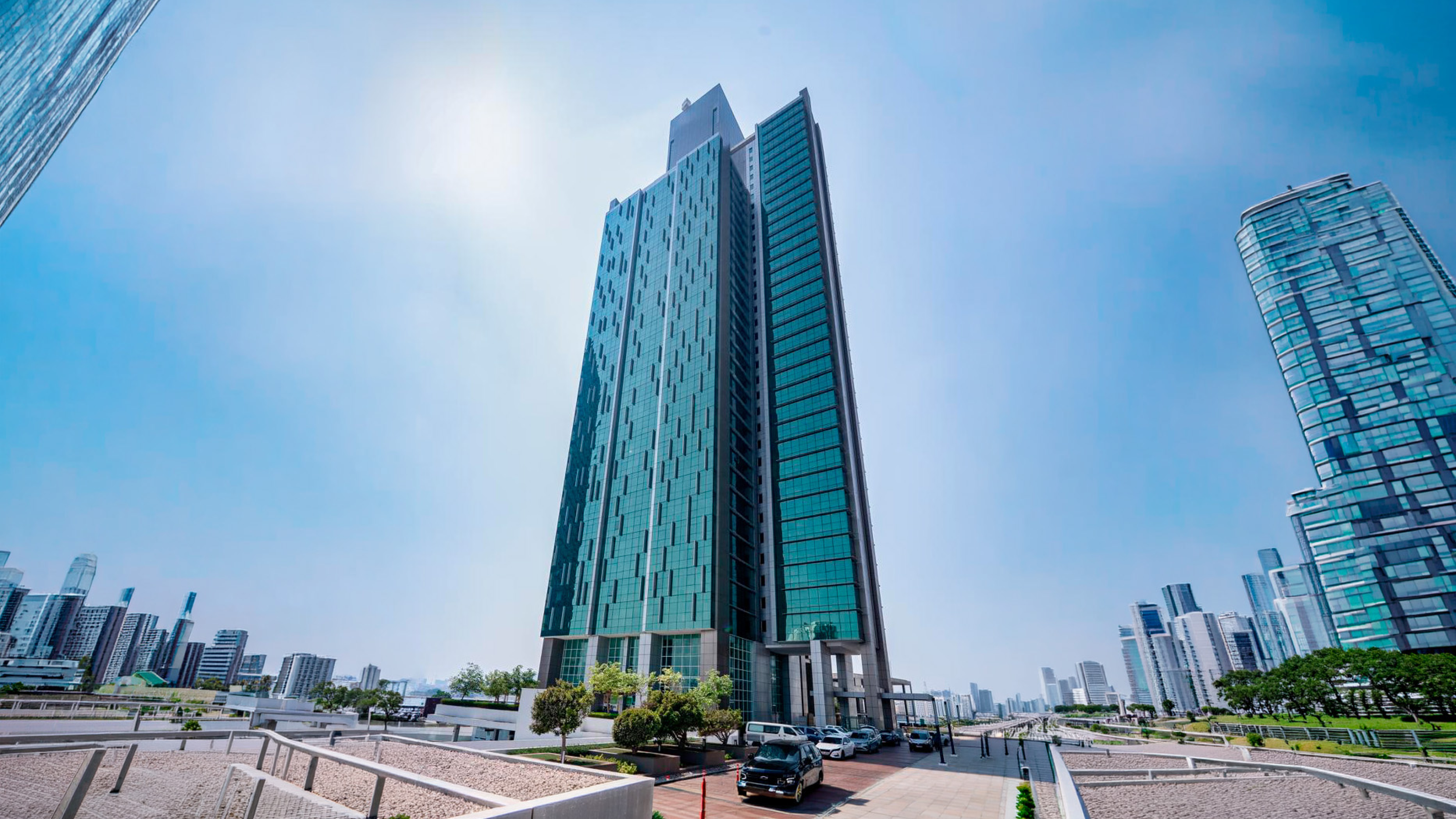 Day view of the building